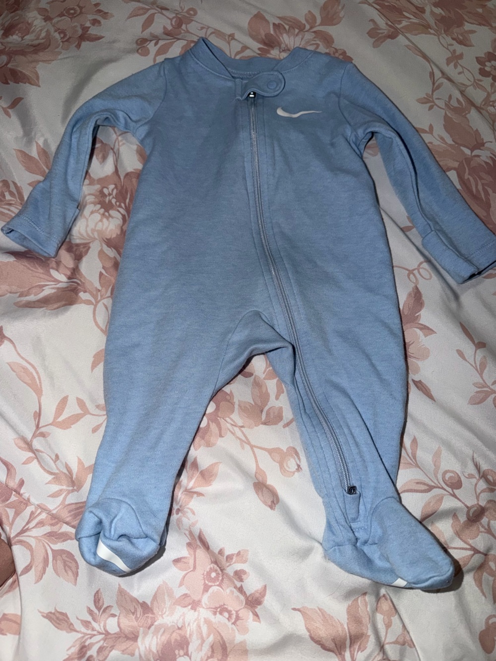 Soft Zip-Front Women’s One-Piece Romper - Light Blue